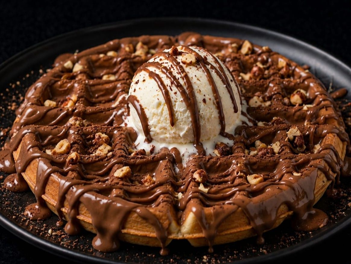 Nutella With Ice Cream Waffle
