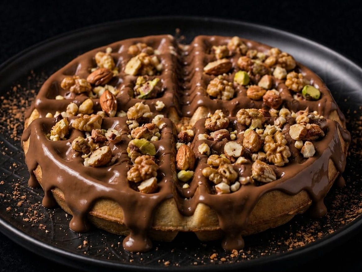 Nutella Chocolate With Nuts Waffle
