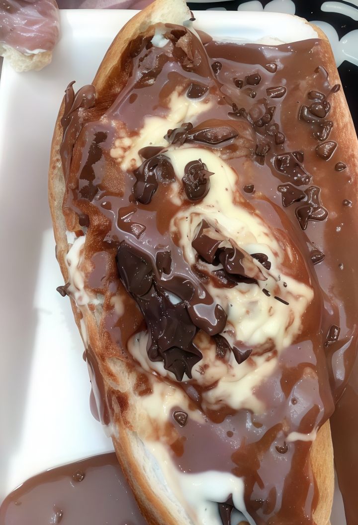 Chocolate with Qeshta sandwich
