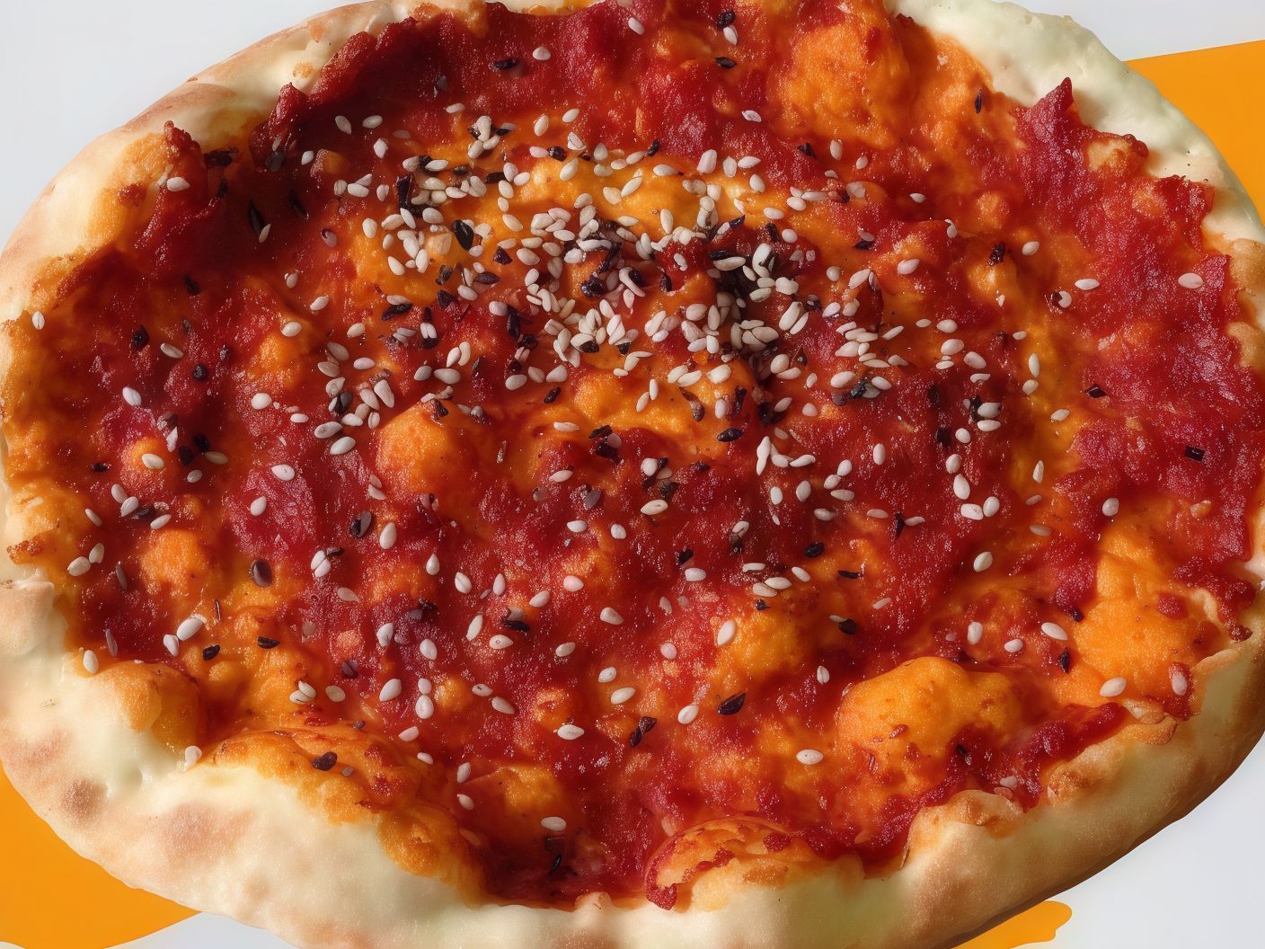 Baked muhammara with cheese.
