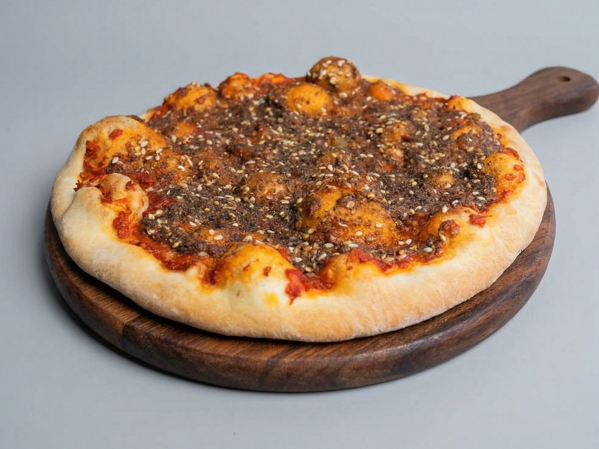 Man'ousheh Muhammara with Za'atar