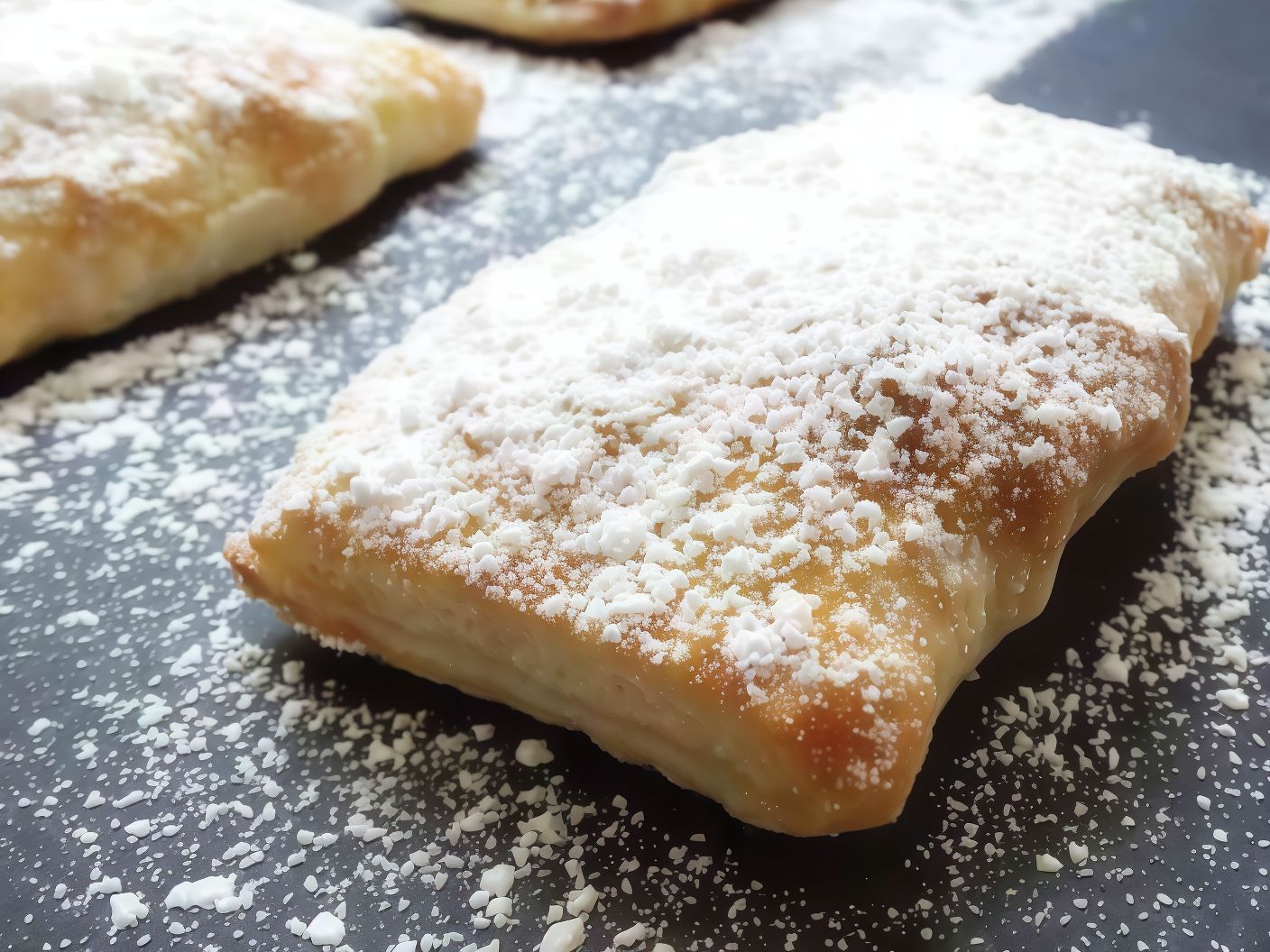 Sweet pie with sugar and milk