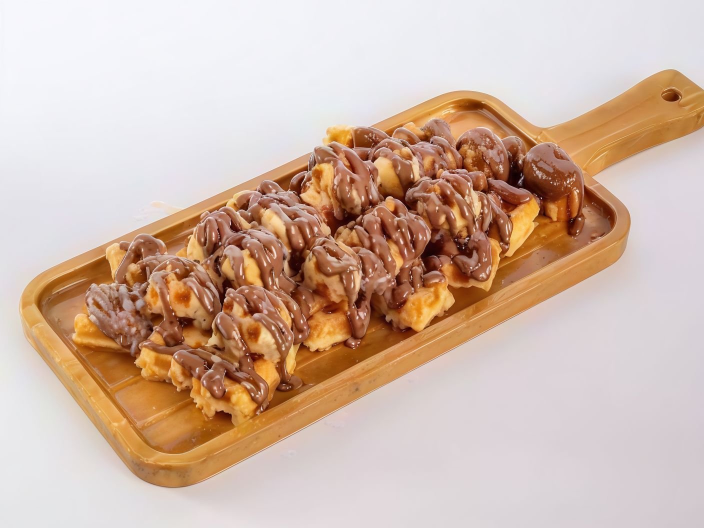 Nuts And Ice Cream Waffle
