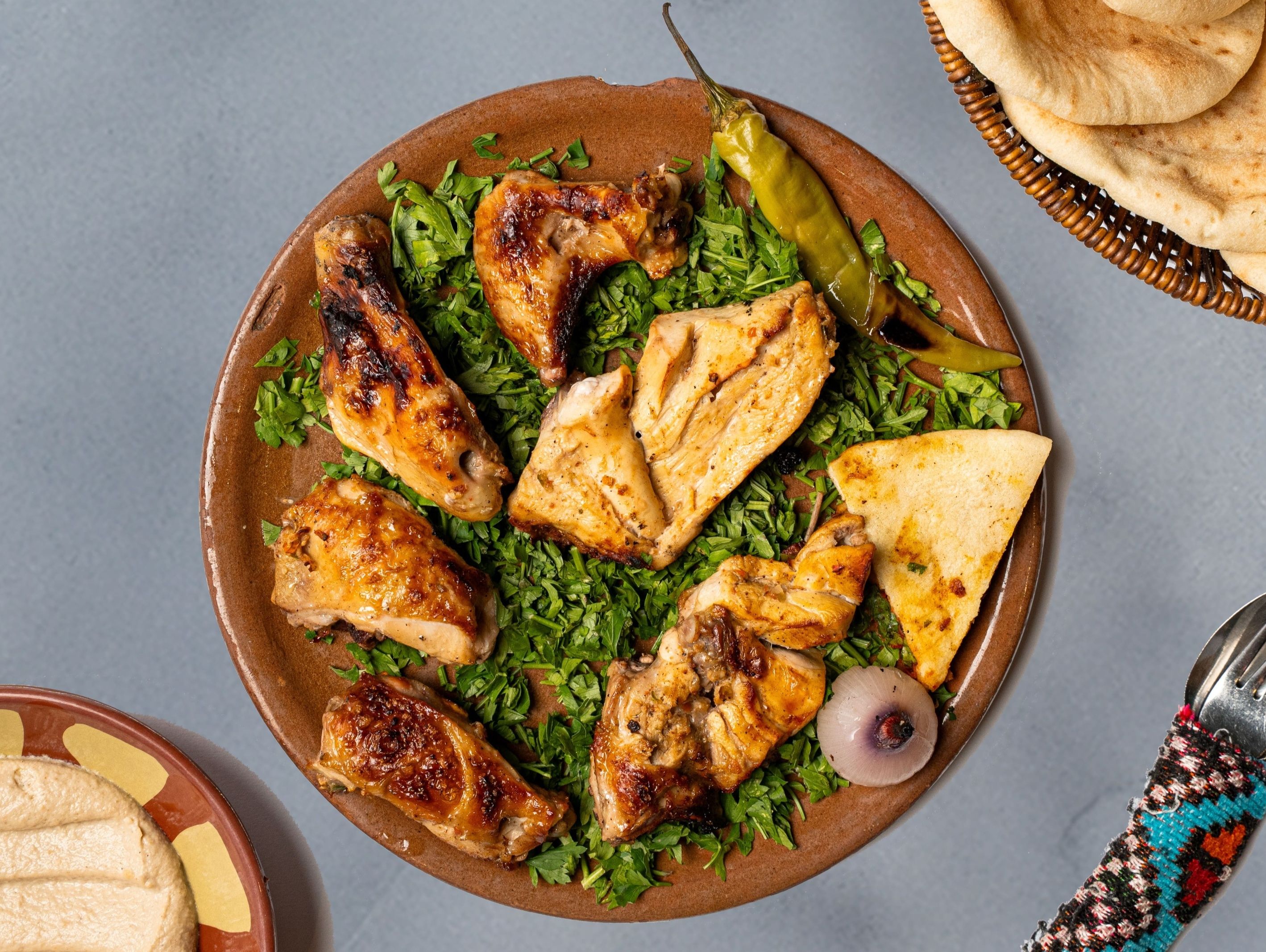 Half Charcoal Grilled Chicken Shish