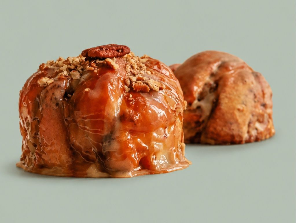 Classic frosted cinnamon bun