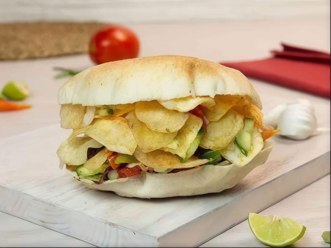 Tahbeesh Chips Sandwich