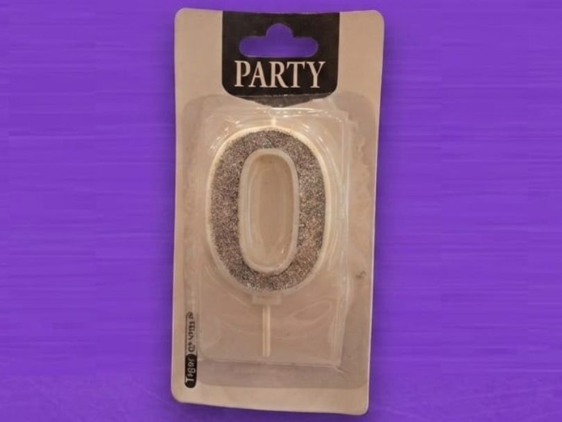Number 0 Candle