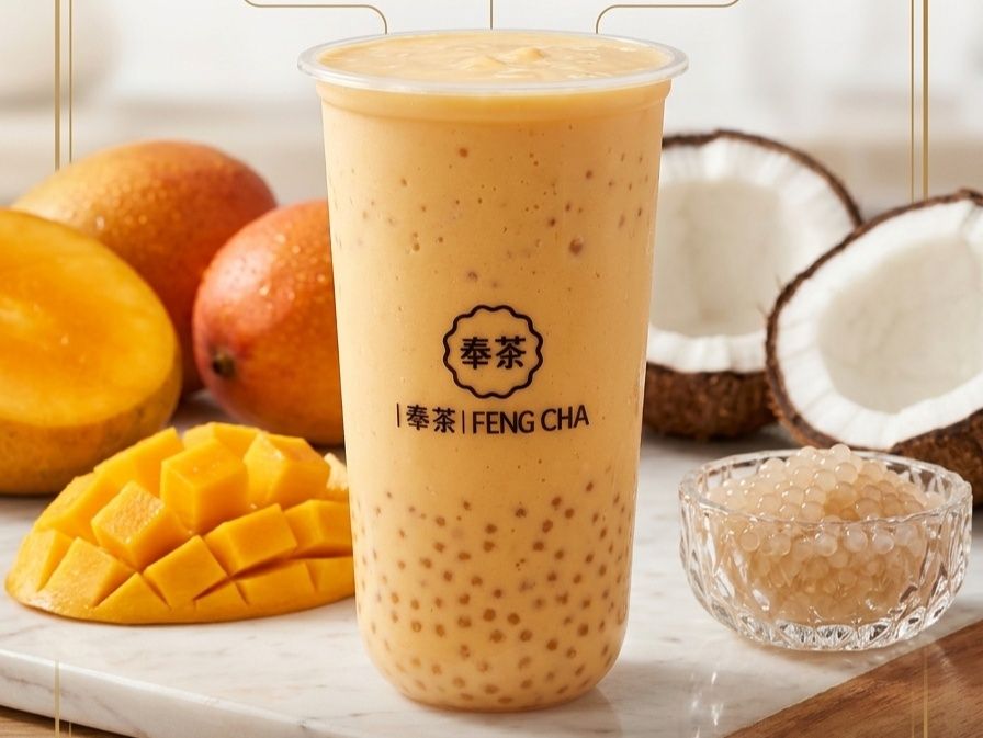 Mango Coconut Milk Boba