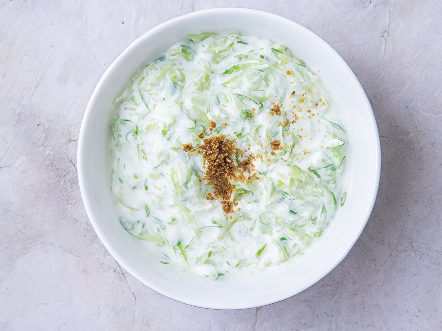 Yogurt with Cucumber Salad