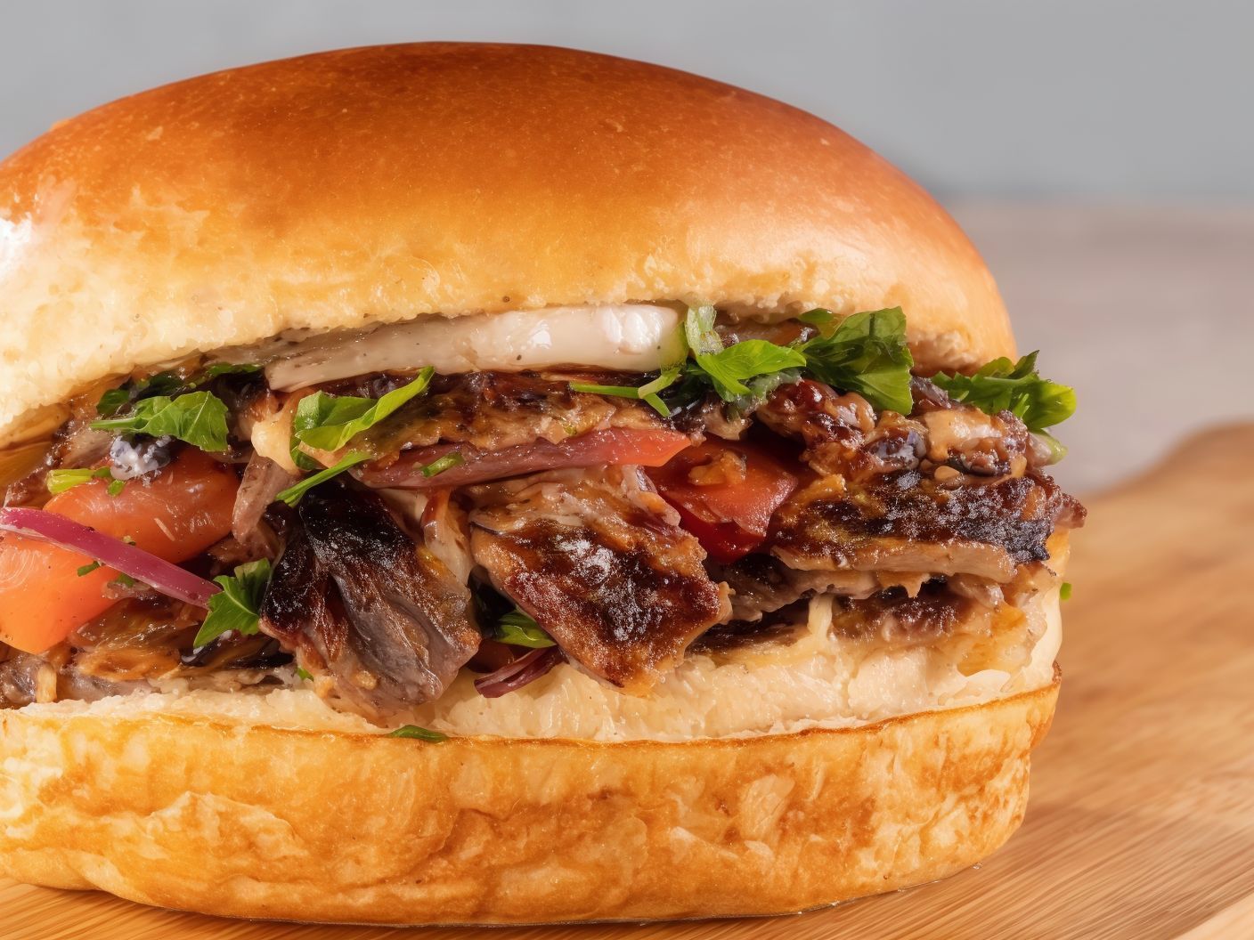 Jumbo Bun Shawerma Sandwich