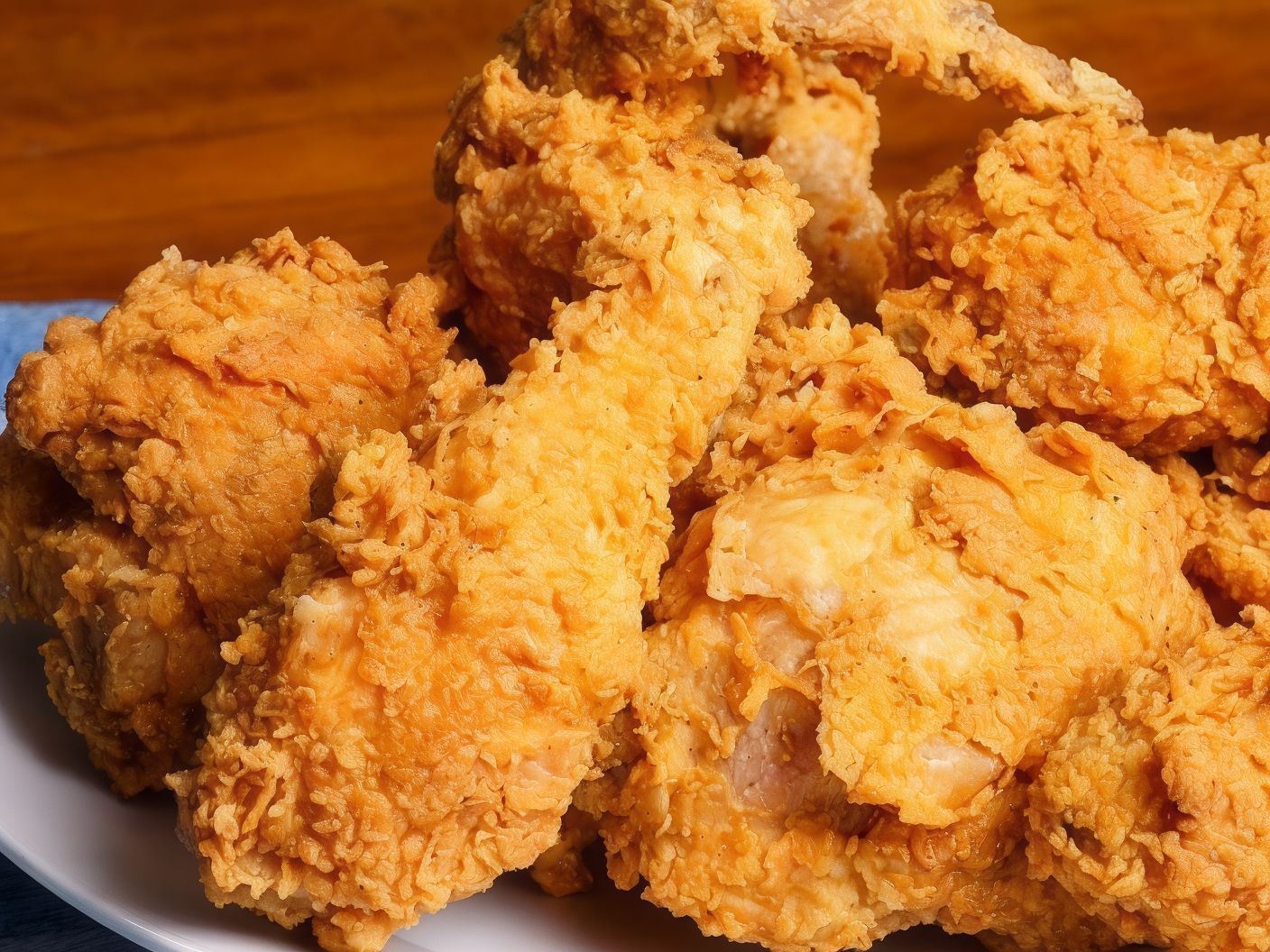 Plain whole broasted chicken