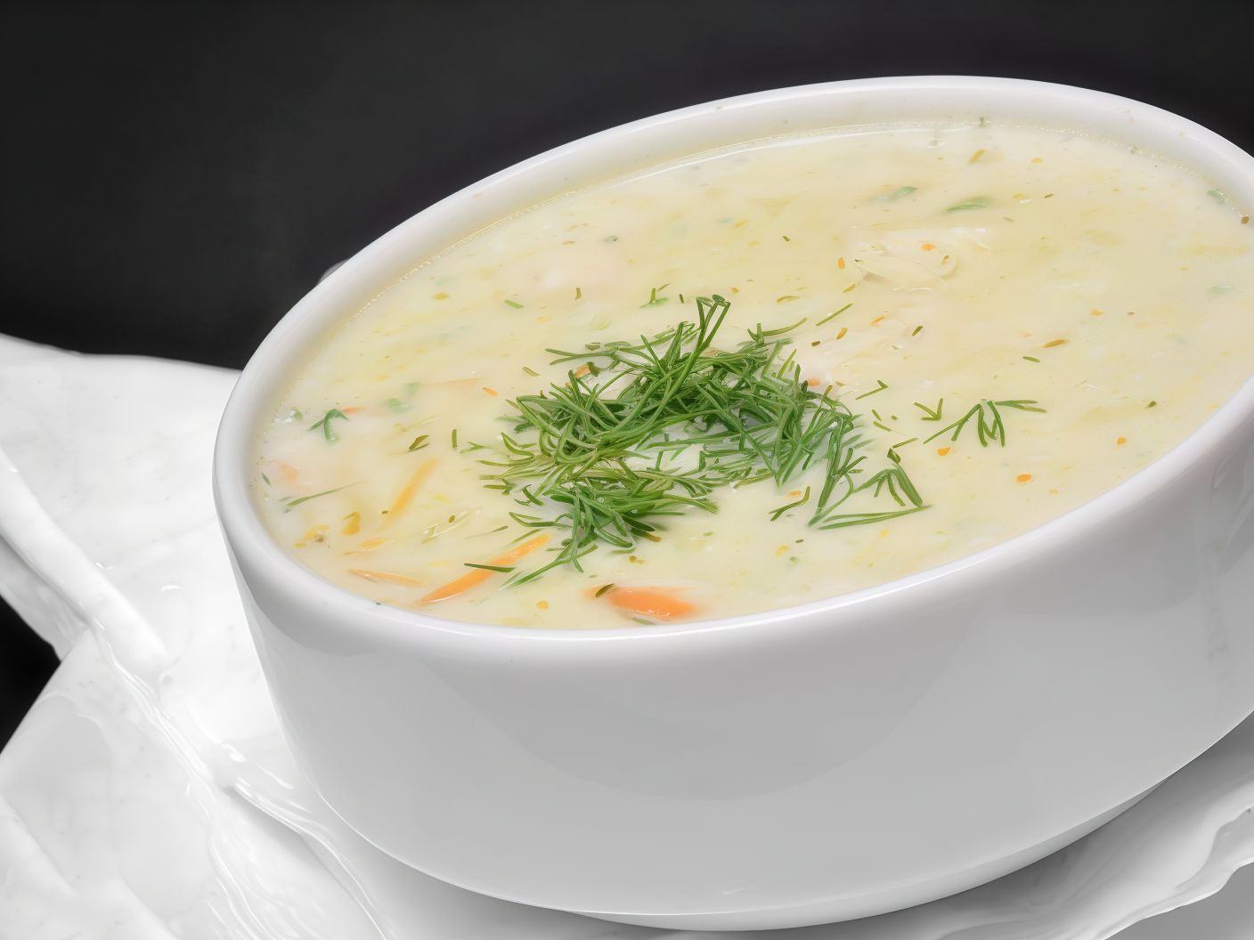 شوربة دجاج بالكريمة
