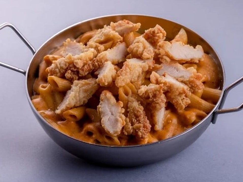Crispy Chicken Pasta with Curry Sauce