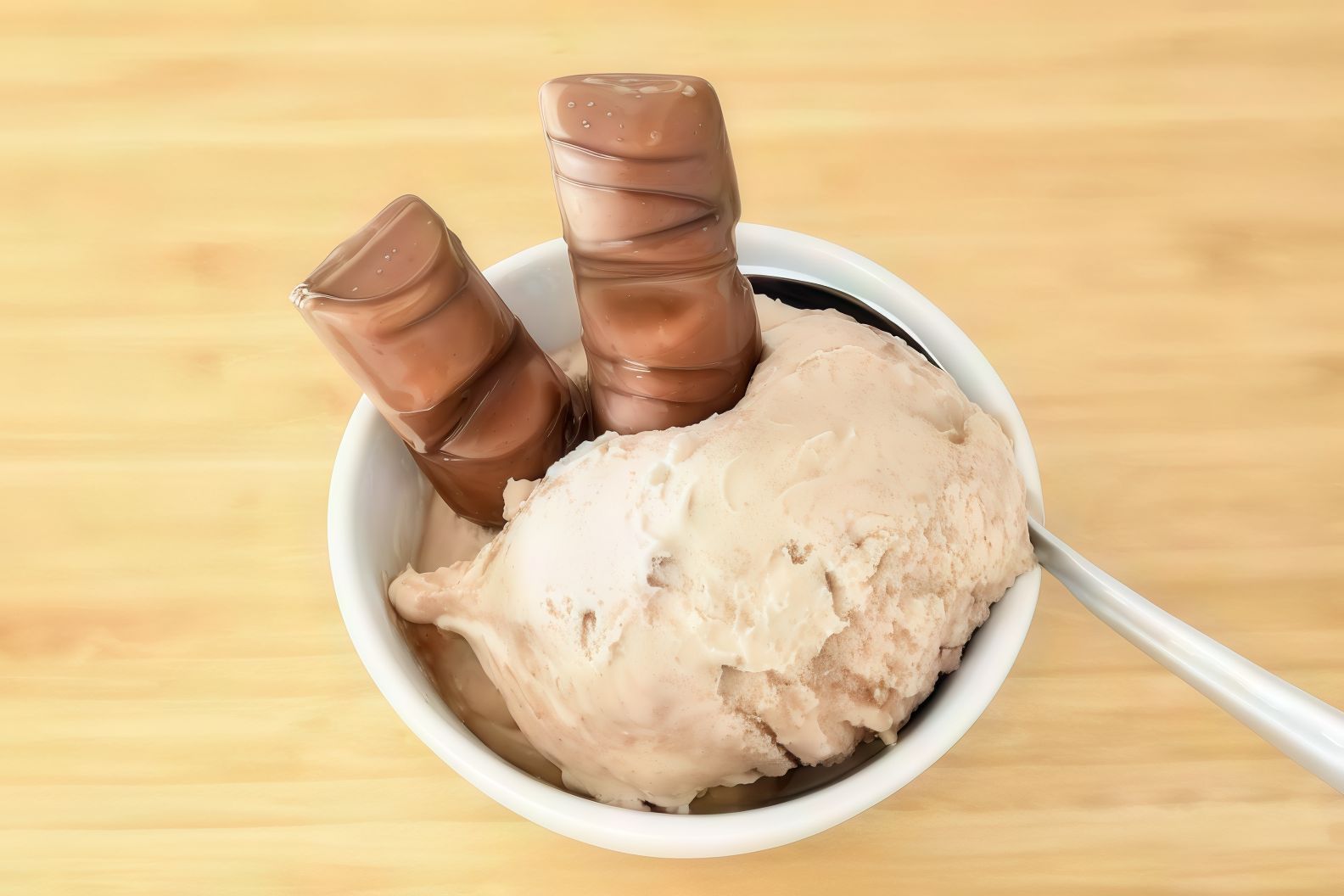 Kinder Chocolate Ice Cream Roll