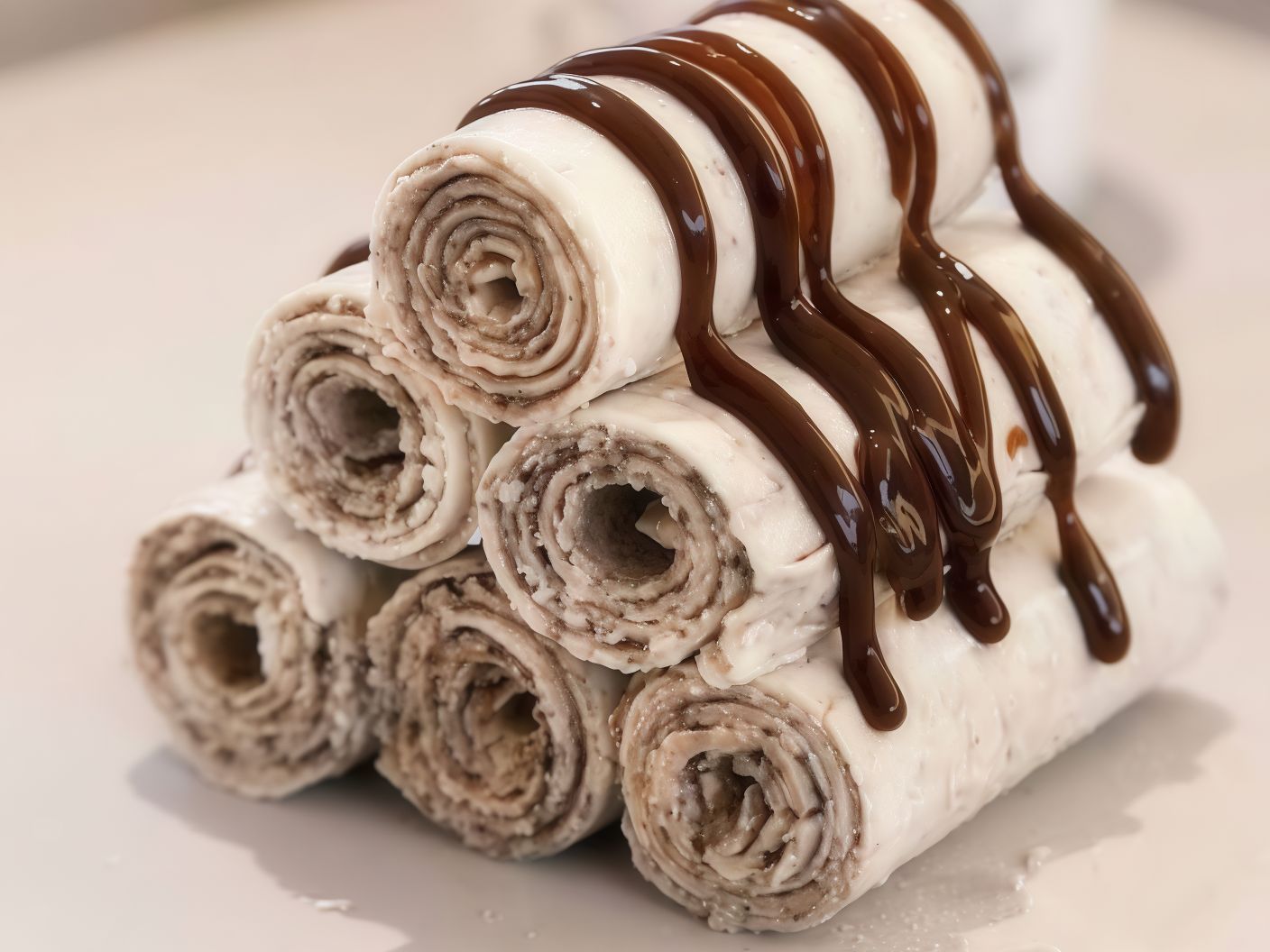 Nutella Banana Ice Cream Roll