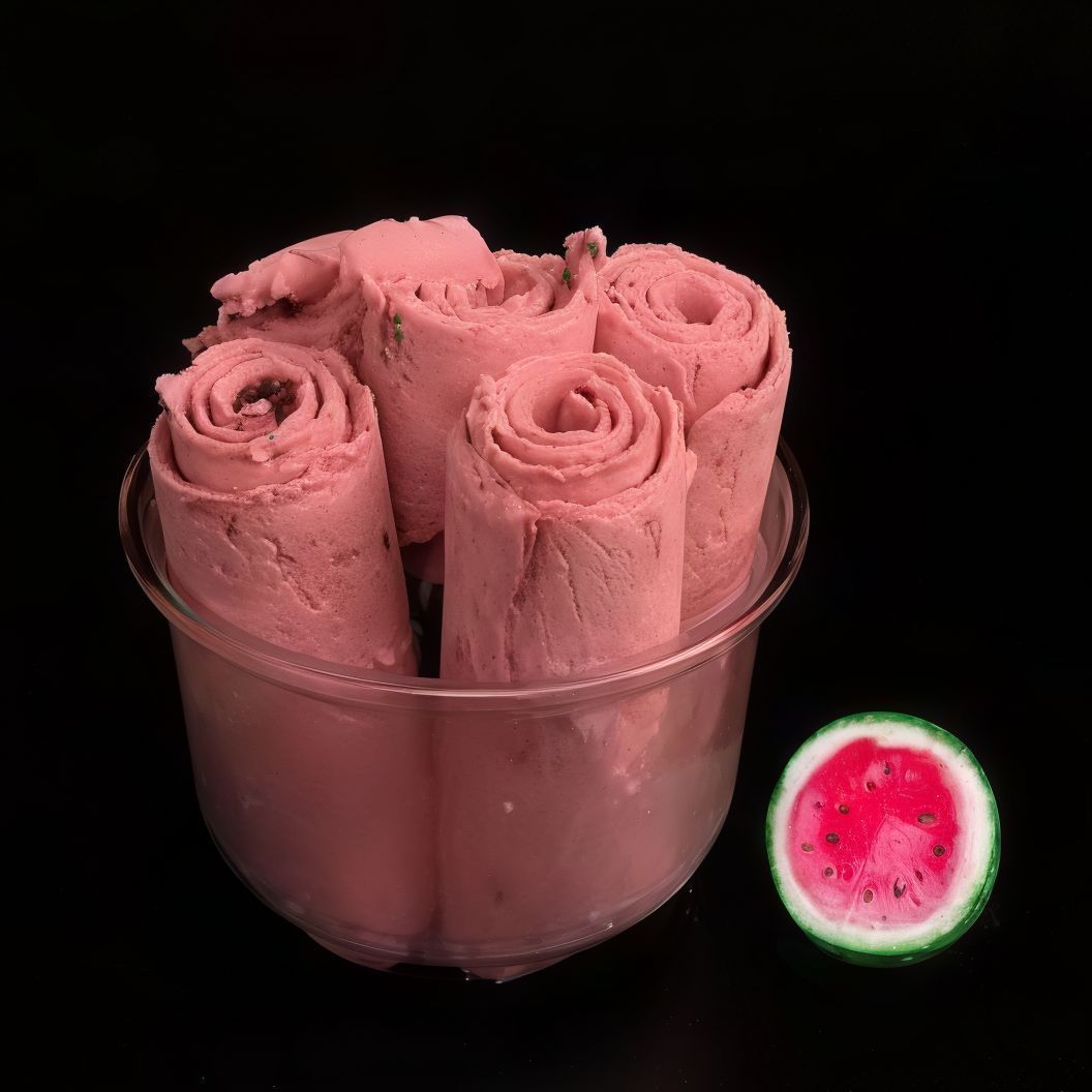 Watermelon Ice Cream Roll