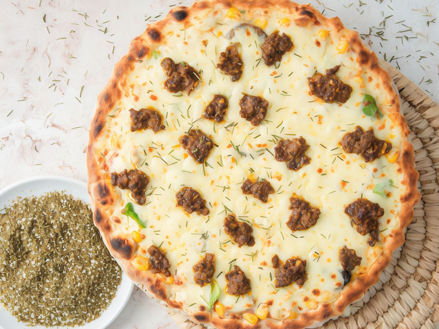 Oriental Sausage Pizza