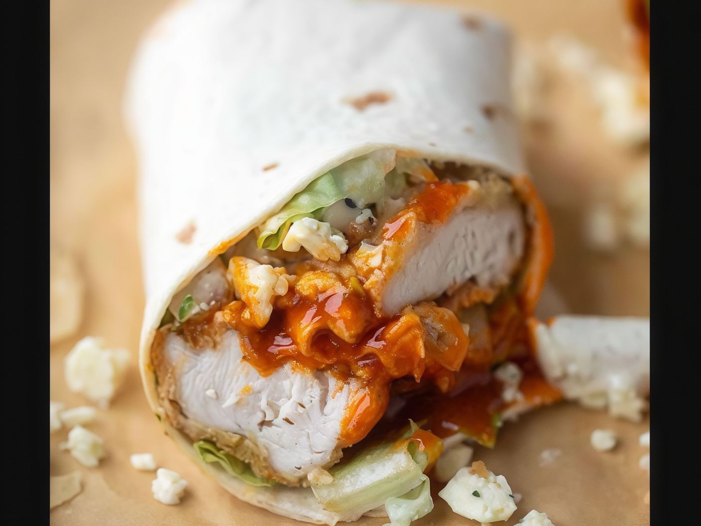 Spicy Fried Chicken Bb Wrap