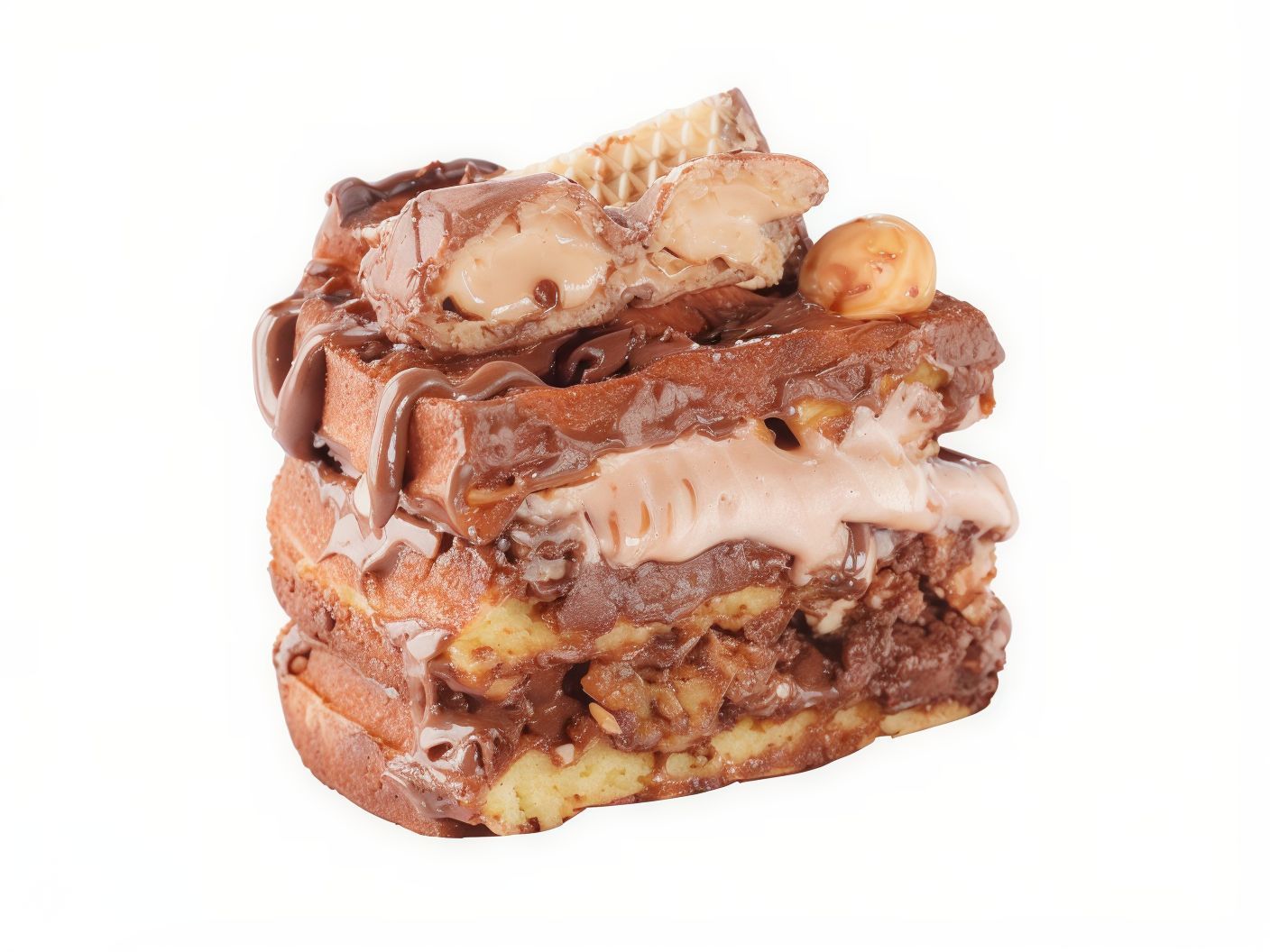Bueno Hazelnut Waffle Cake-Slice