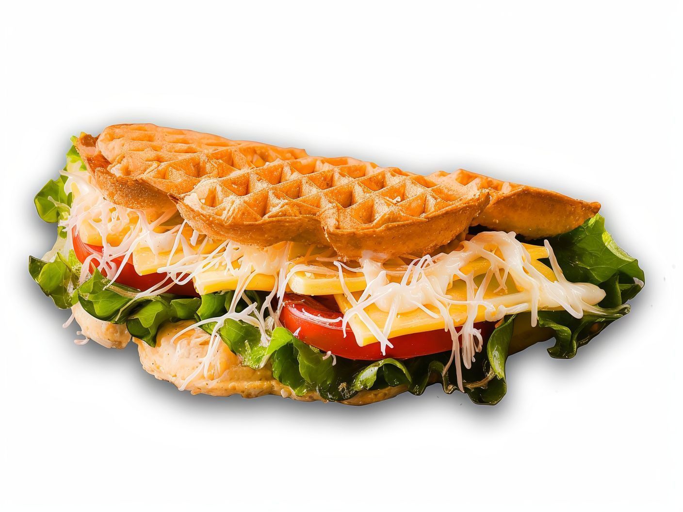 Mixed cheese waffle