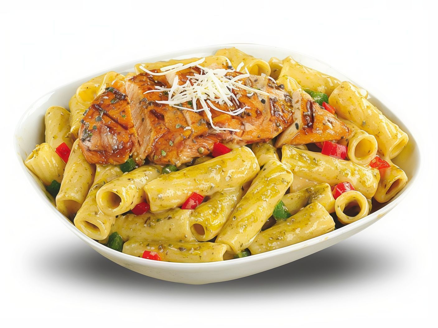 Mix Beef Pasta With Pesto Sauce - Medium