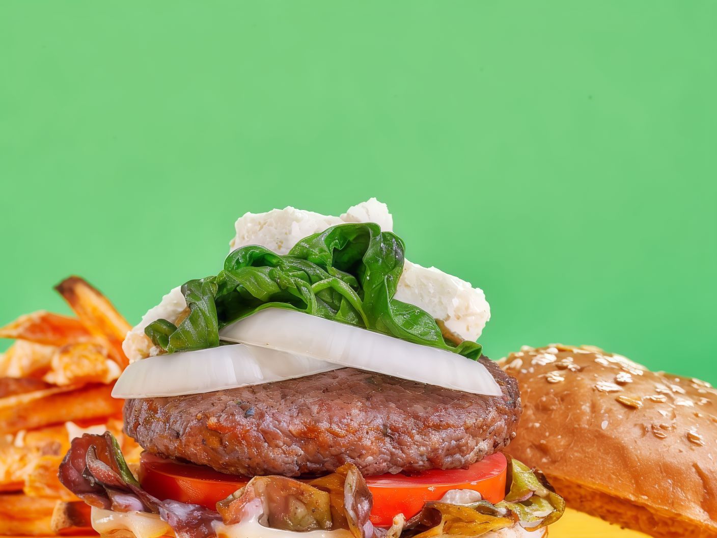Smoked Beef Burger Sandwich with cheese