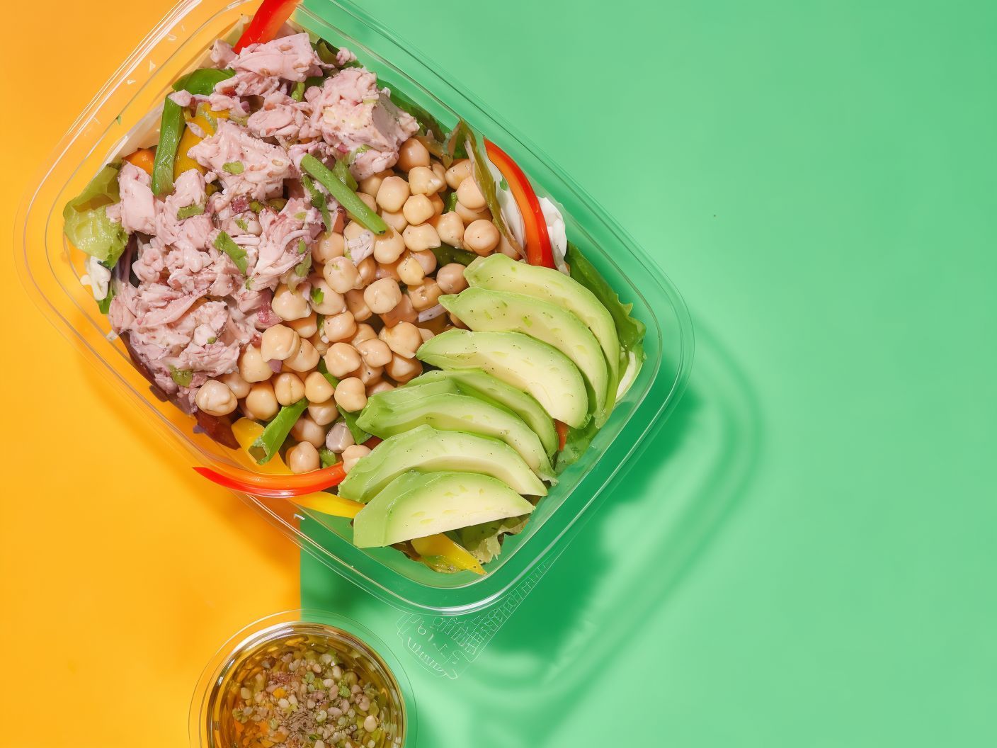 Avocado chickpea tuna salad with Dijon lemon dressing