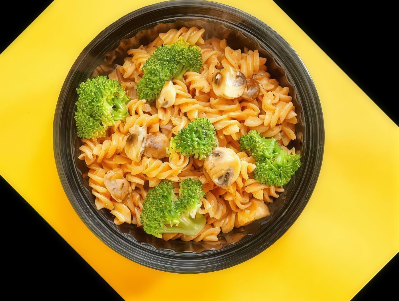 Broccoli Mushroom Rose Alfredo Pasta