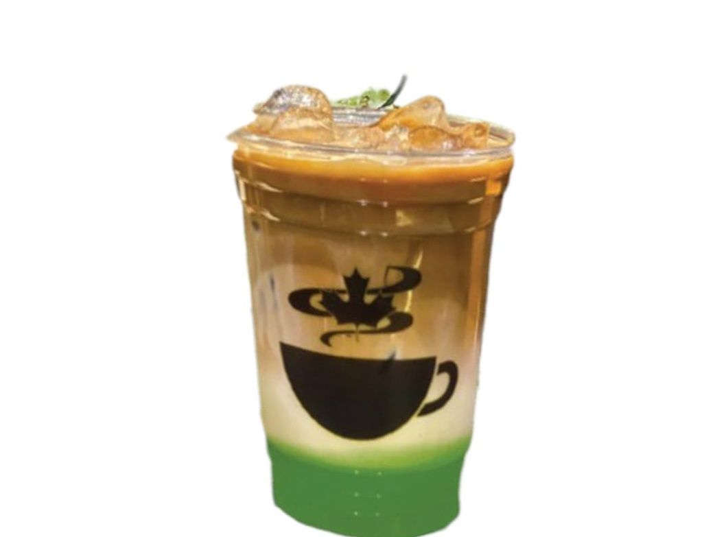 Dirty Matcha with Coffee