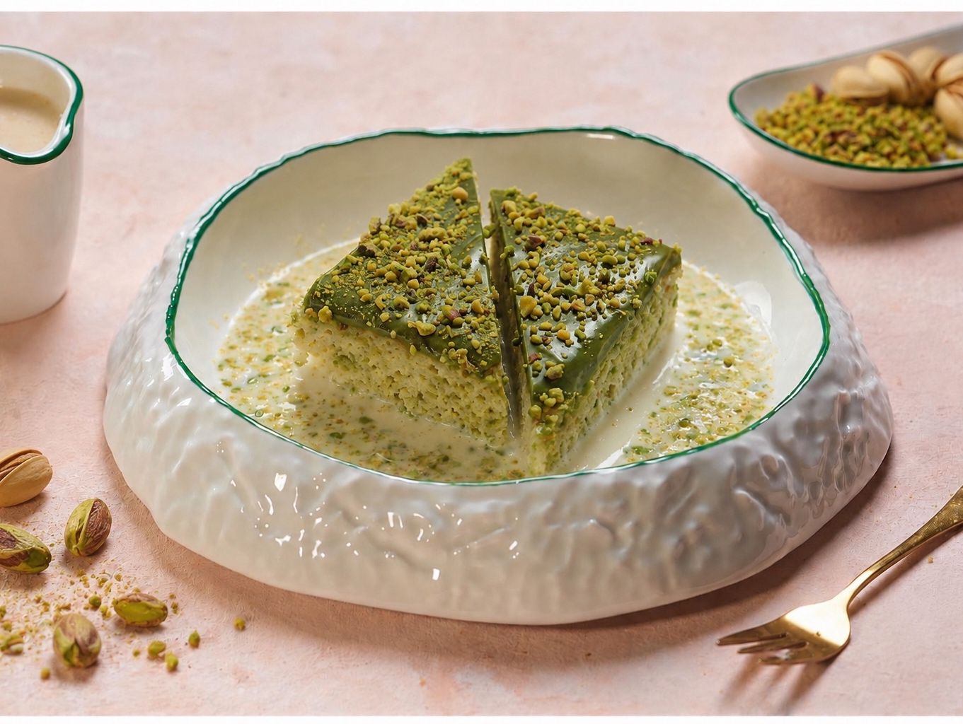 Pistachio Trileçe Cake