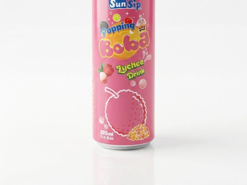 Sun Sip Popping Boba Lychee 325g