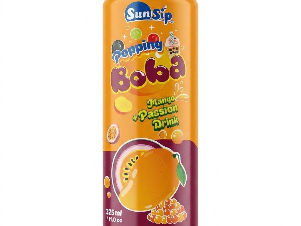 Sun Sip Popping Boba Mango Passion 325g