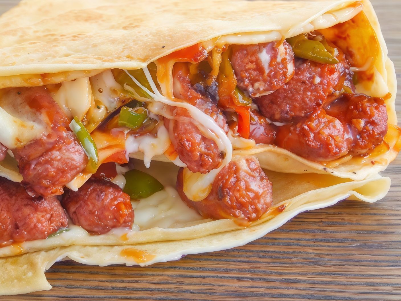 Chicken Pane And Hot Dog Crepe