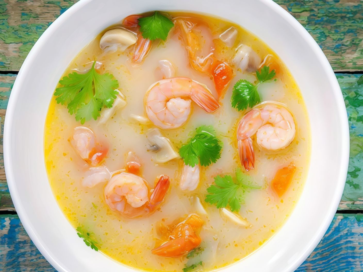 Peeled Shrimp makhlih Soup