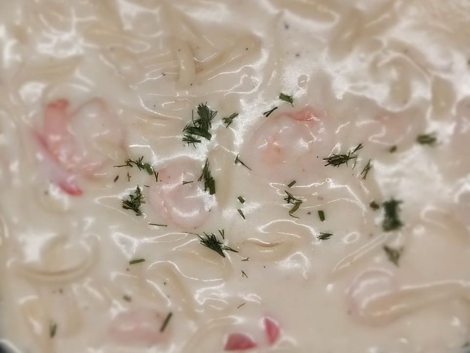 Shrimp Fettuccine White Sauce