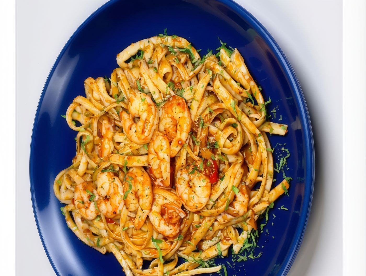 Shrimp Fettuccine Red Sauce