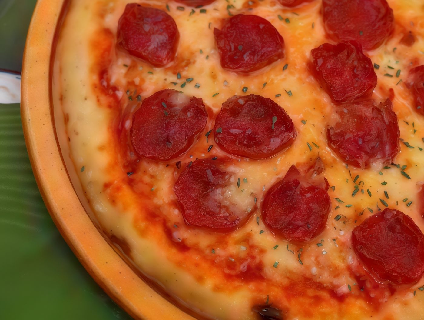 Italian pepperoni pizza