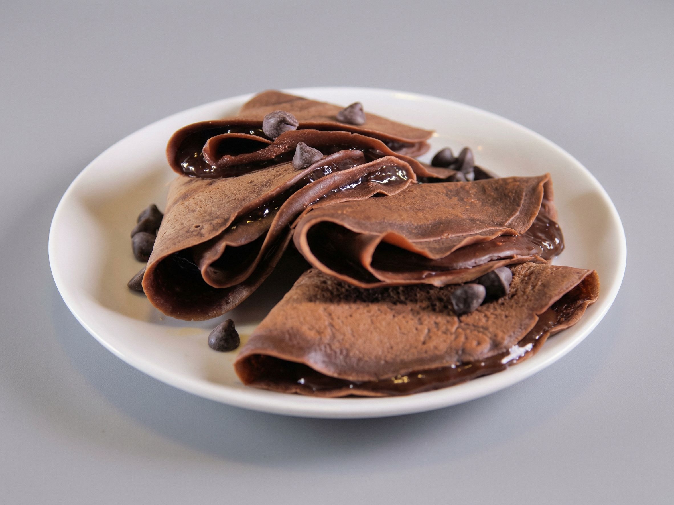 Plain chocolate crepe