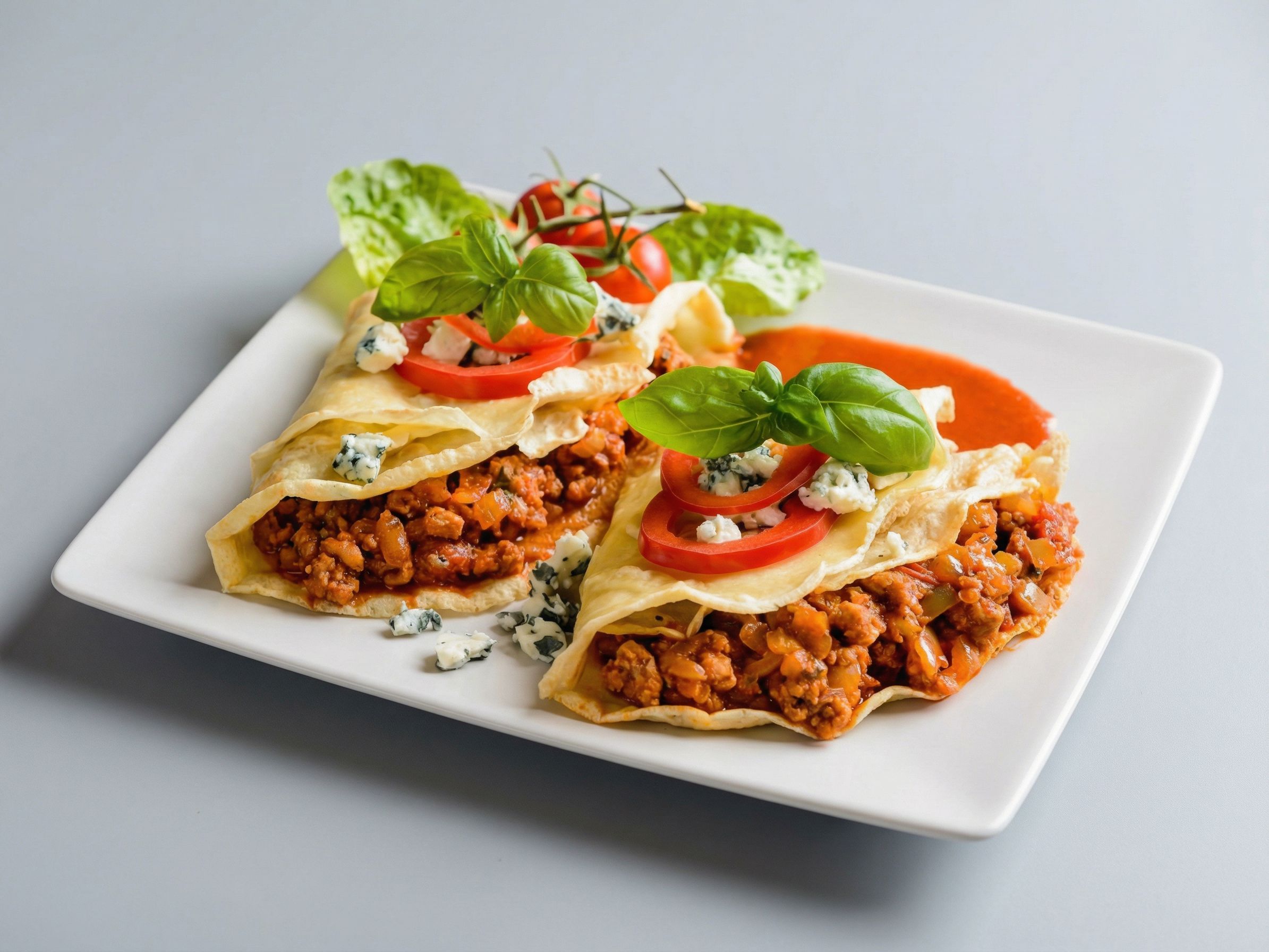Minced meat crepe