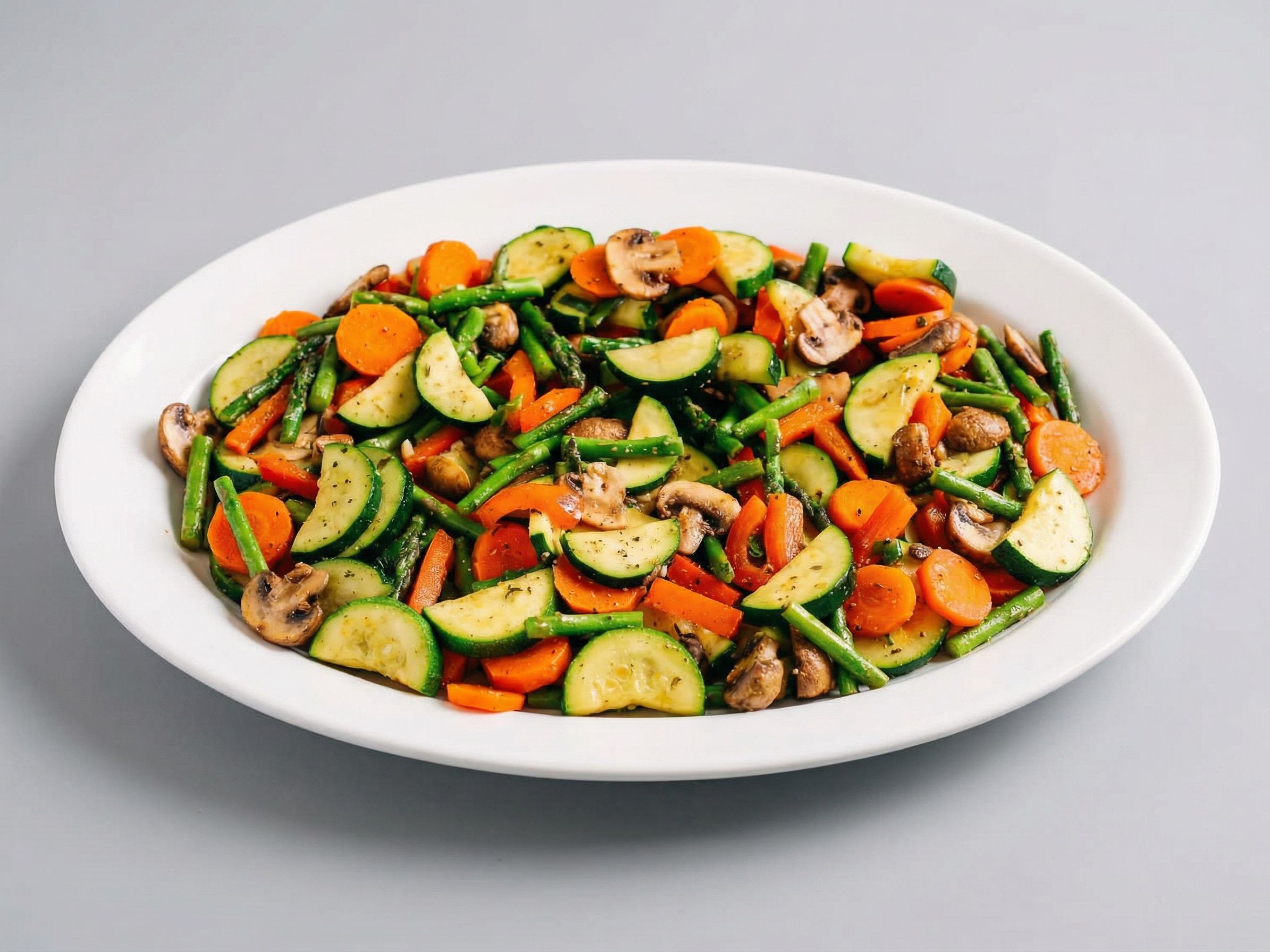 sauteed vegetables platter