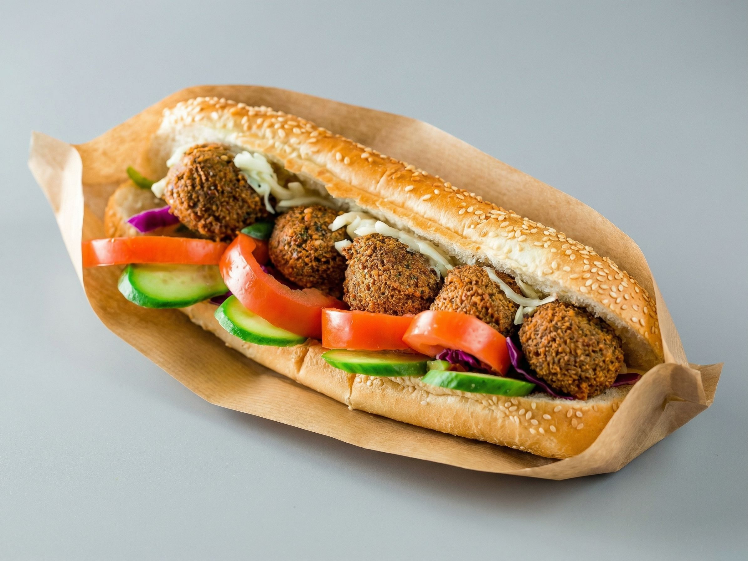 Cheddar cheese falafel