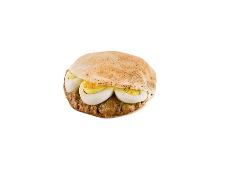 Falafel with boiled eggs