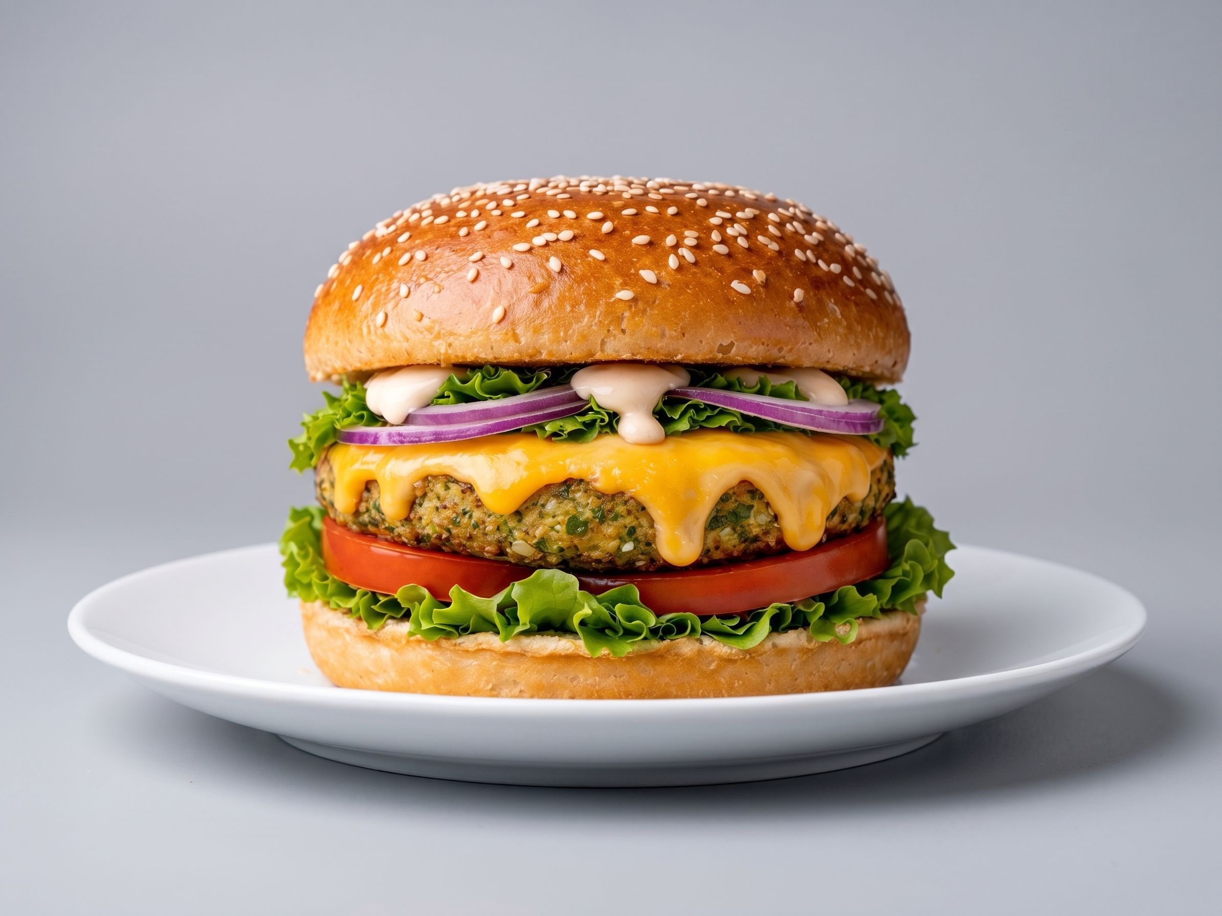 Mixed cheese falafel burger