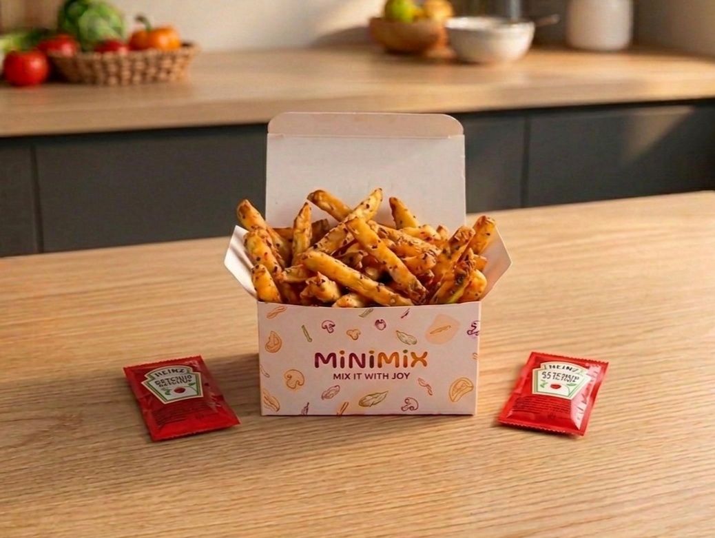 Fries with ketchup