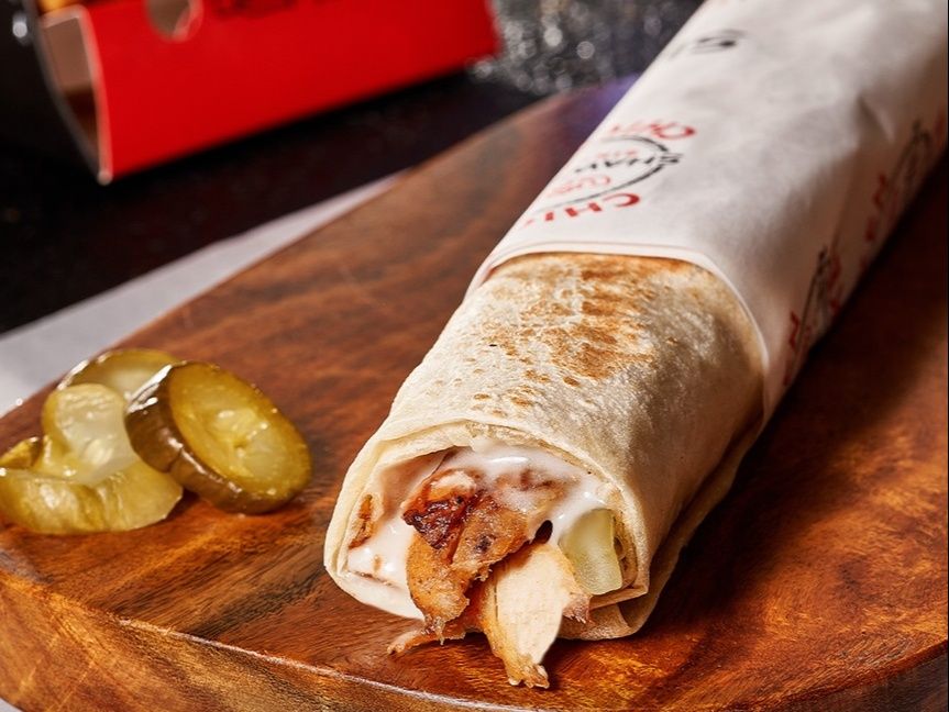 Chicken Shawarma Sandwich With Cheese