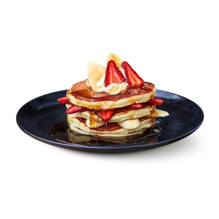 STRAWBERRY BANANA DELIGHT PANCAKES