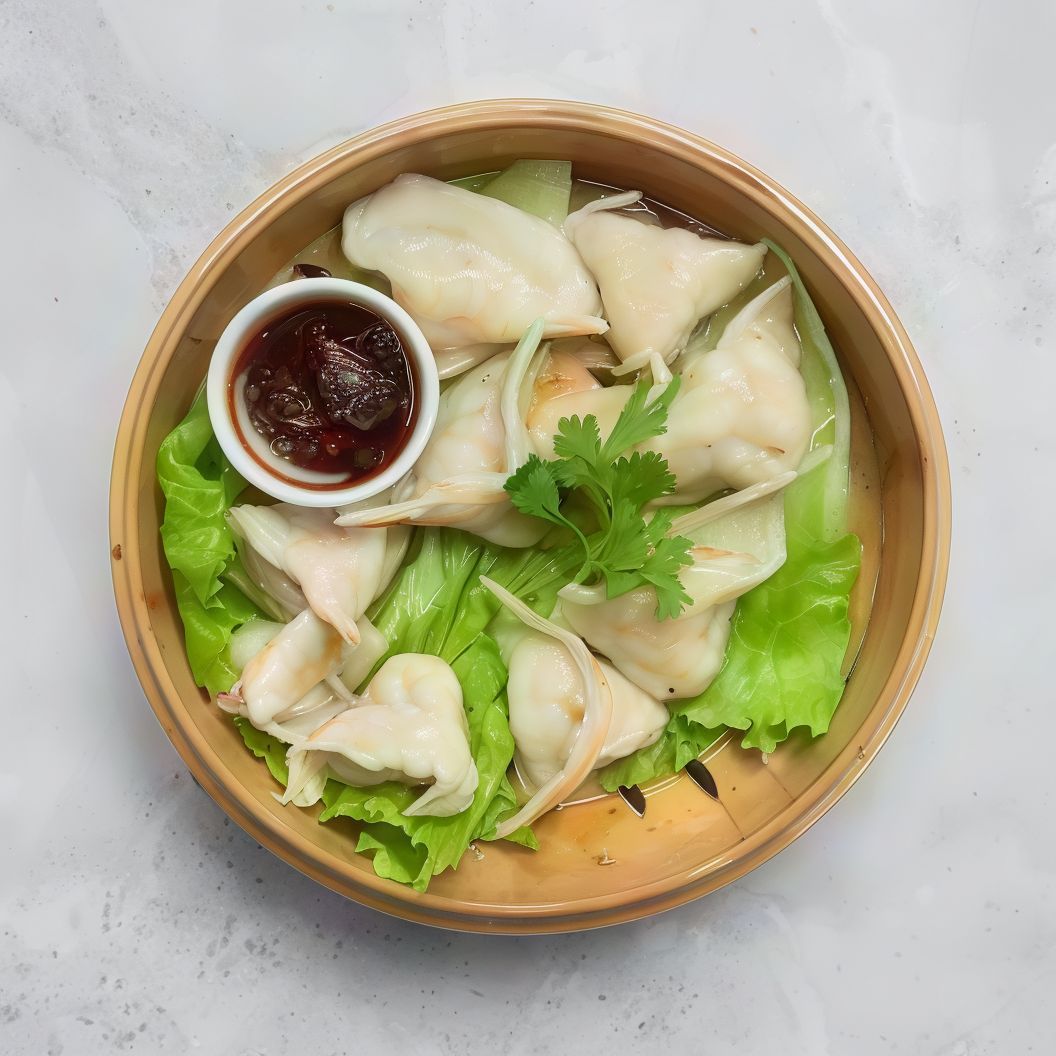 Wunton Chicken,Shrimp (10 Pieces) Steamed