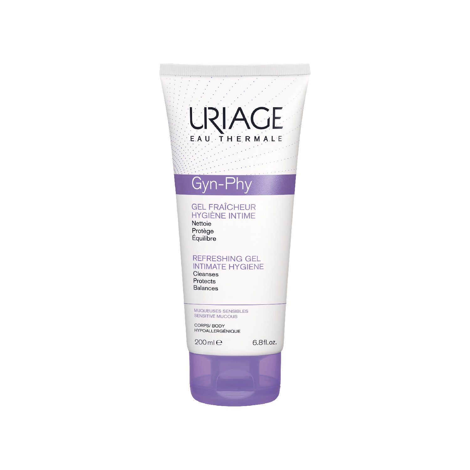 Uriage Eau Thermale Gyn-Phy Hypoallergenic Refreshing Intimate Cleansing Gel for Sensitive Skin 200 ml