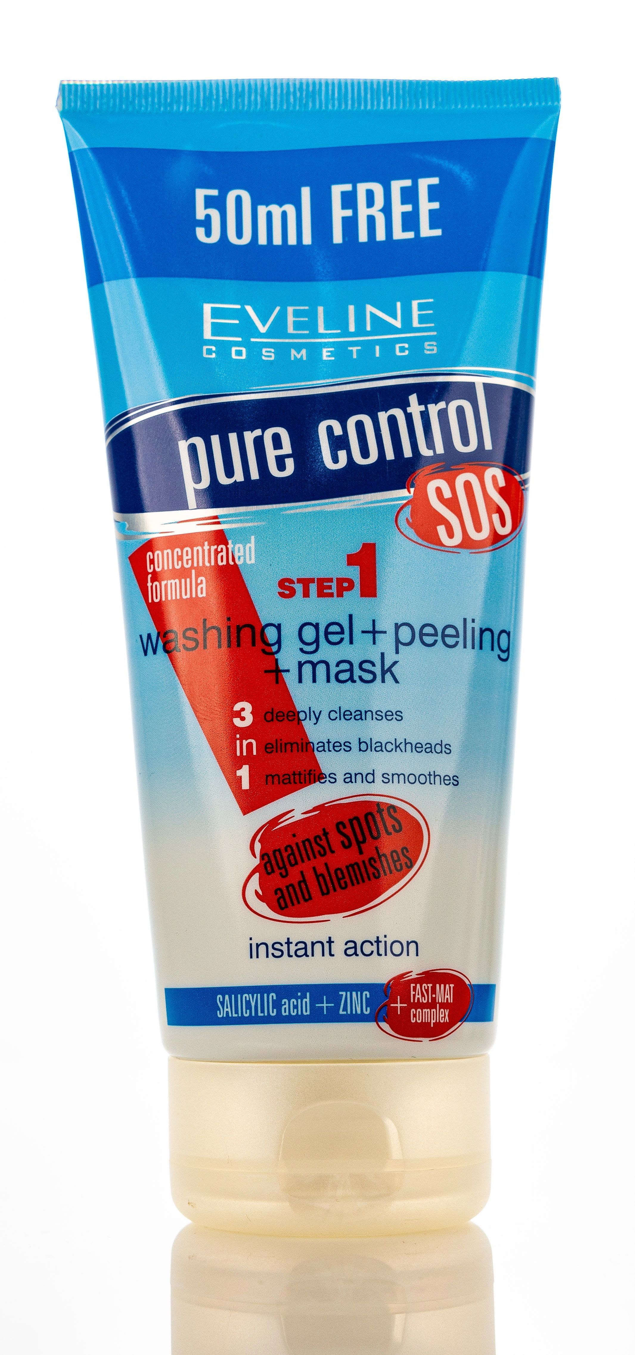 Eveline Clean Your Skin Facial Wash Gel+Scrub+Mask, 200ml