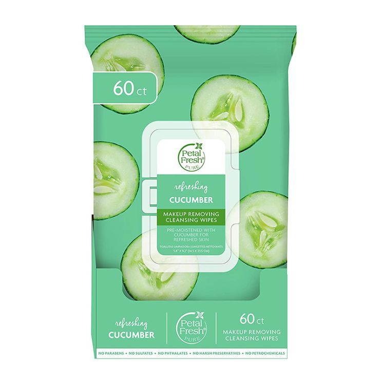 Petal Fresh Cucumber Cleansing Wipes, 60 Pieces